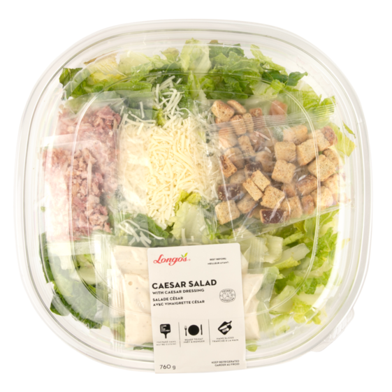 Longos Caesar Salad With Creamy Caesar Dressing
