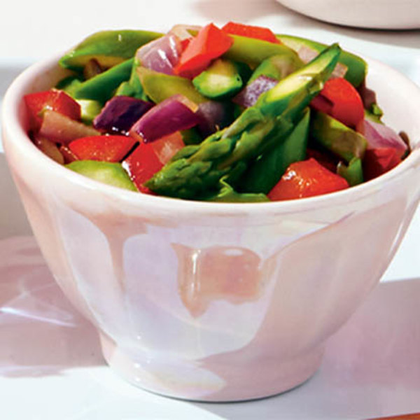ROASTED PEAMEAL WITH ASPARAGUS RELISH